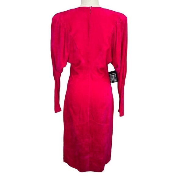 NEW Isabel Marant Venia Corduroy Midi Dress Fuschia Hot Pink Size 36 Small - Picture 5 of 16